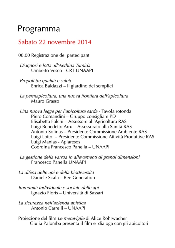 Congresso degli Apicoltori della Sardegna - Programma_002